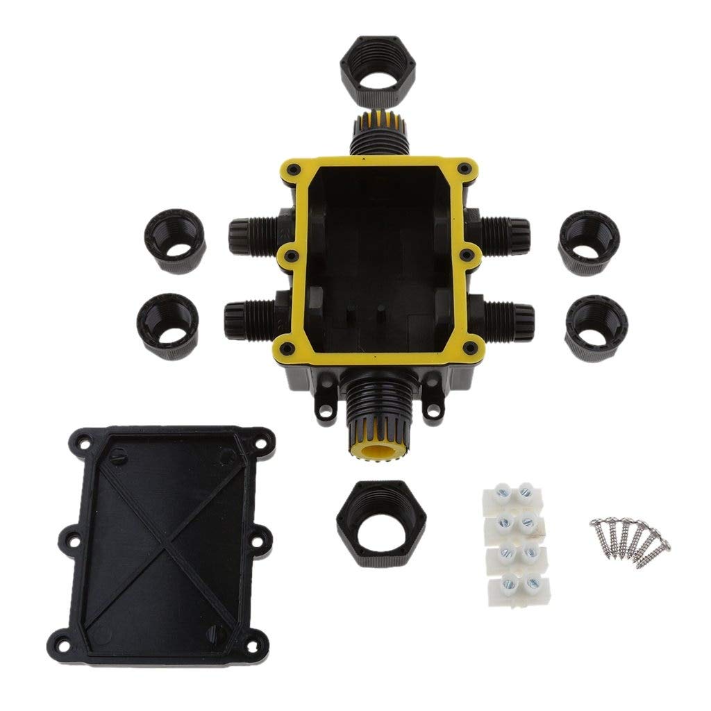Professional Black Junction Box Waterproof Ip68 Terminals 6, Black Junction Box - Junction Box Terminal Strip, Waterproof Wiring Box, Electric Junction Boxes, Waterproof Electrical Cable