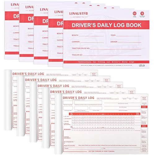 10 Pack Daily Log Books for Truck Drivers with 7 & 8...