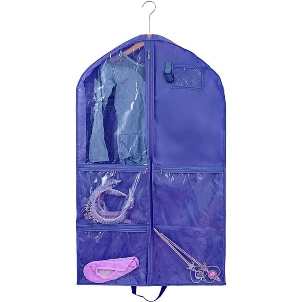 Kleiderhülle Kleidersack Kleidersäcke 39-Zoll-Anzugtaschen, Wasserdichter Kleidersack, Reise-Kleidersäcke Für Aufhängen Von Kleidung Mit Sichtfenster, 3er-Pack Anzugsack Anzugtasche(Color:Blue)