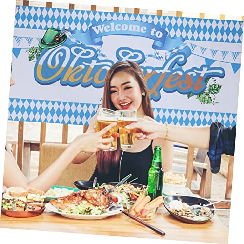 Didiseaon 3 Pçs Coroa De Flores Pano De Fundo Bávaro Cervejas Oktoberfest E Guirlanda Festa De Fundo