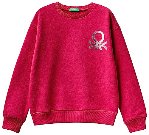 United Colors of Benetton Camiseta G/C M/L 3j68c10d0, Sudadera Niñas, Rojo (Ciclamino 2E8), L