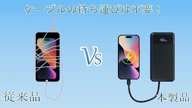 Amazon | モバイルバッテリー 大容量 【56800mAh大容量 & 4本ケーブル