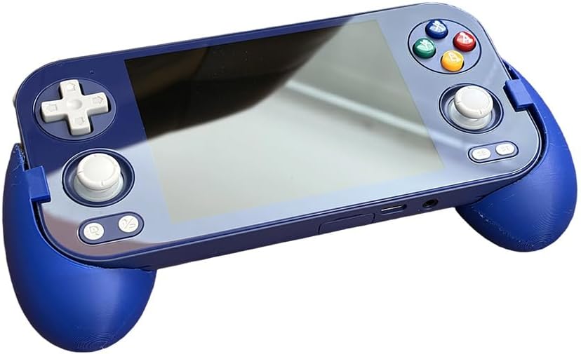 3D Printed Grip for RG476H Handheld Game Console, Ergonomic Grip Compatible Screen Protector Version (Black)
