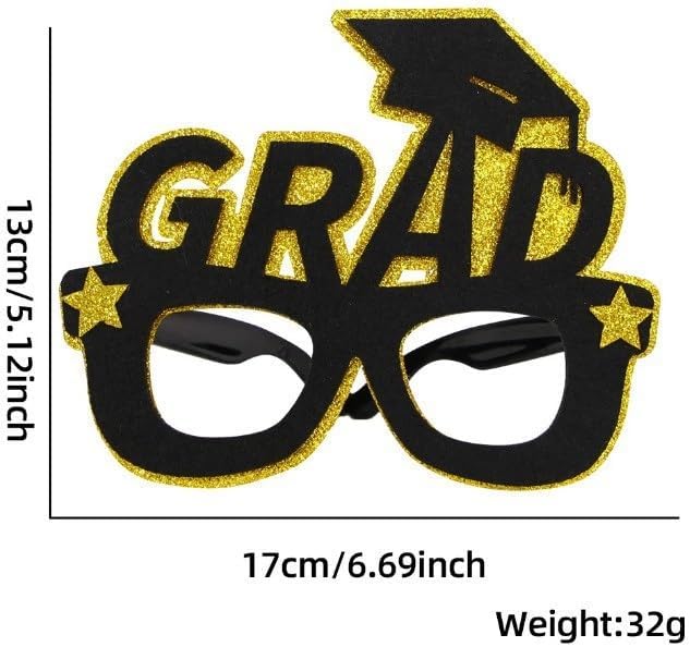 8PCS Graduation Party Glasses for Class of 2025，Graduation Party Decorations 2025 Graduation Photo Booth Props - Image 2
