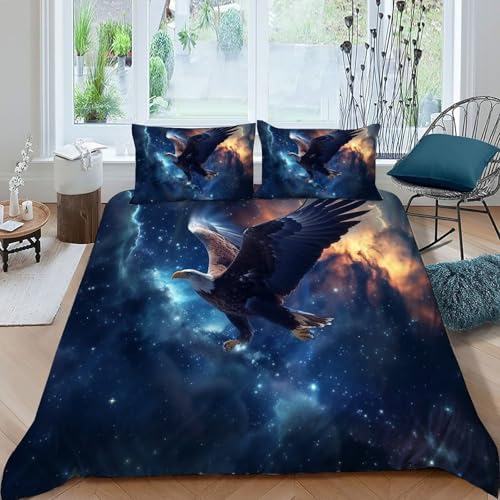 Housse de couette fermeture éclair 3D ciel étoilé lit king size