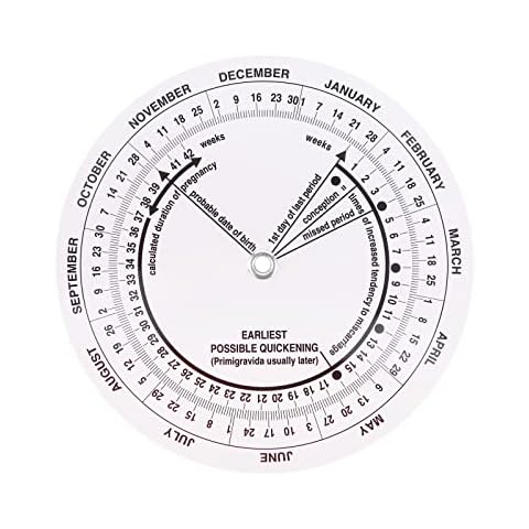 Soapow Pregnancy Wheel 8Pcs Pregnant Due Date Calculator for Doctors Midwives Nurses Pregnant Patients Cover