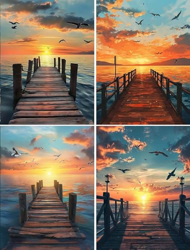 Peinture Diamant 5D Complet Coucher de Soleil pour Décoration Salon