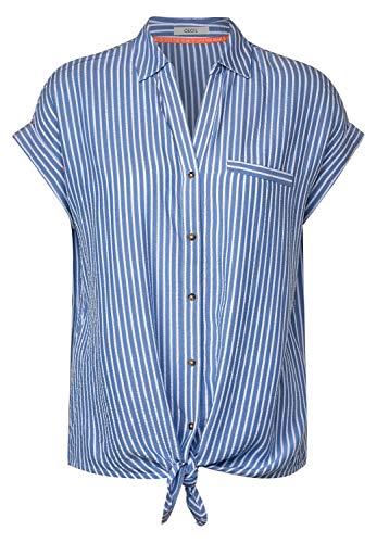 Preisvergleich Produktbild Cecil Damen 342072 TOS Stripe Knot Bluse, Blouse Blue, Medium