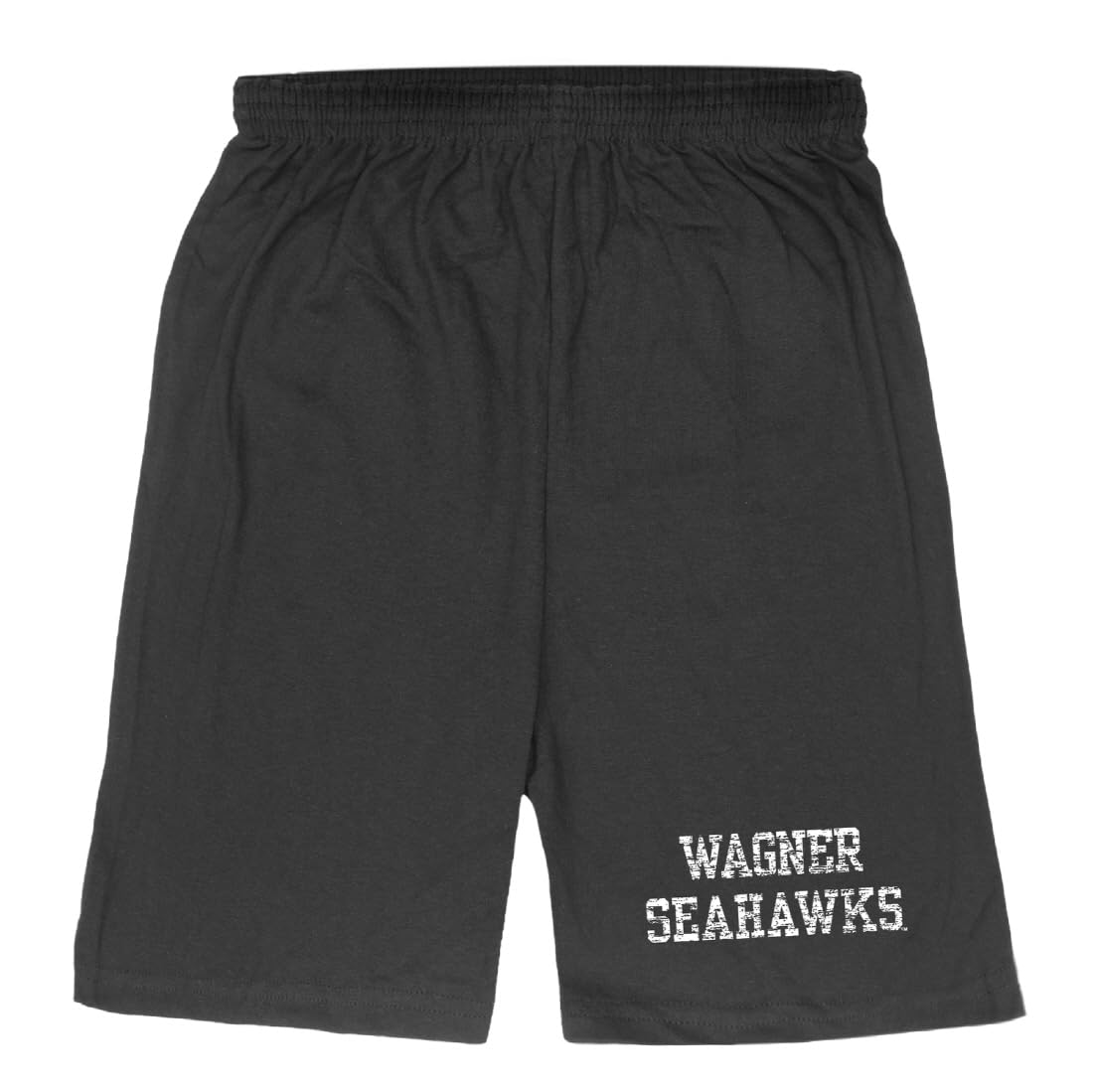 Wagner College Seahawks Distressed Shorts - Black, XX-Large