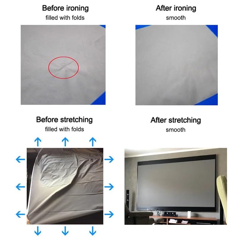 Pantalla portátil para proyector tela anti reflectante 100 pulg miniatura 4