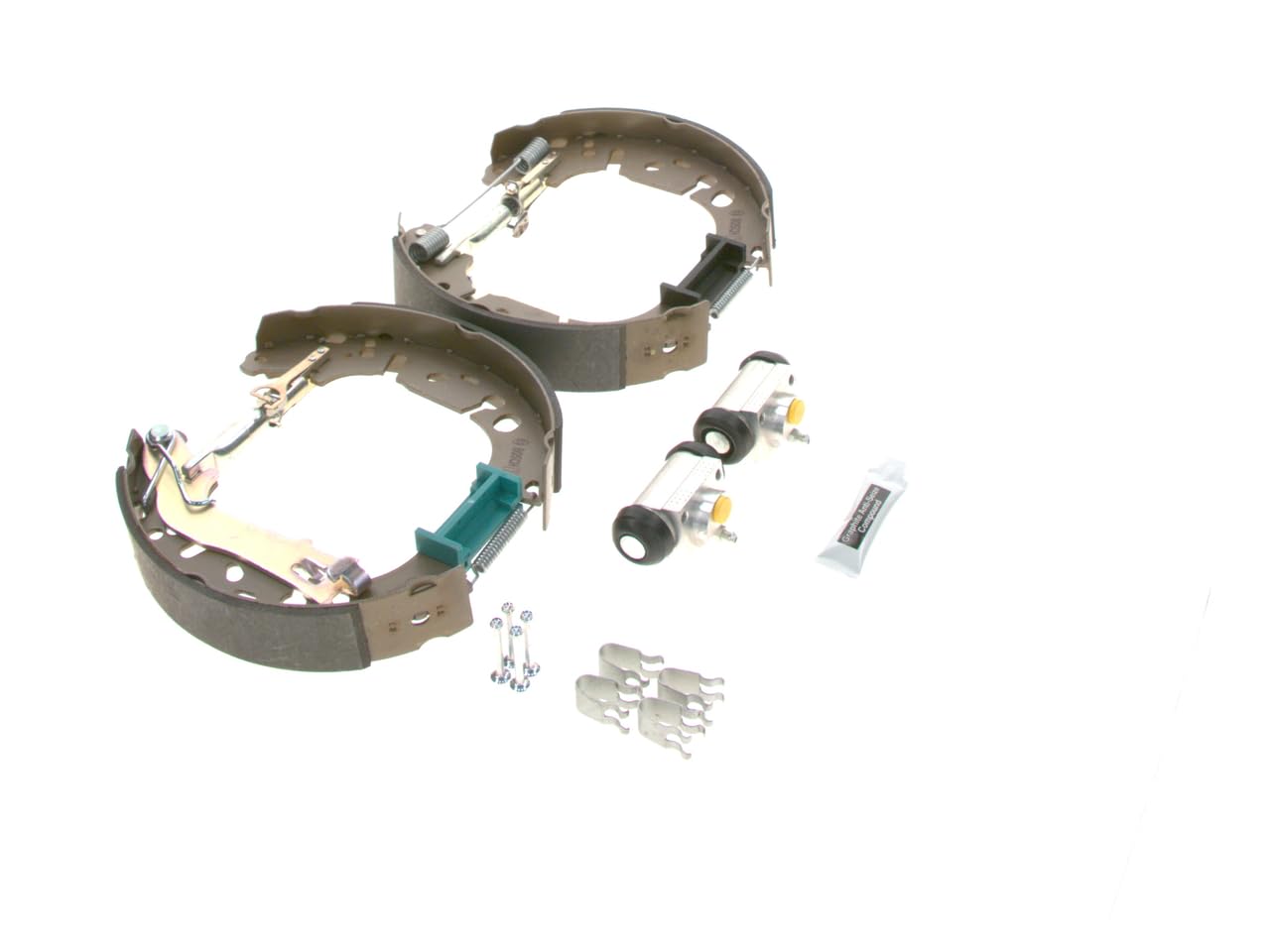 Bosch KS655 Kit Super Pro - Kit freno a tamburo posteriore - 1 set preassemblato, 2 cilindri freno a ruota, 4 ganasce freno