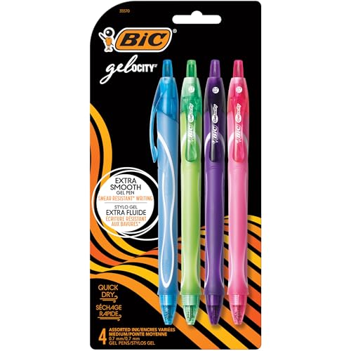 BIC Gel-ocity Quick Dry Fashion Bolígrafos Gel Retráctiles x4 miniatura 1