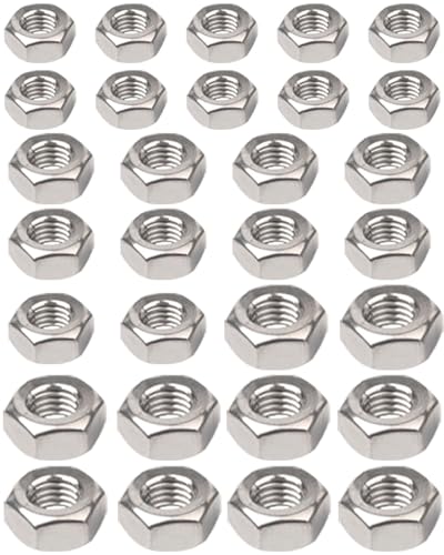 MYGLOAR 30 piezas tuercas hexagonales tres tamaños M8/M10/M12, tuercas de seguridad de acero inoxidable estándar A2 V2A Tuercas M8, tuercas autoblocantes, tuercas hexagonales de acero inoxidable