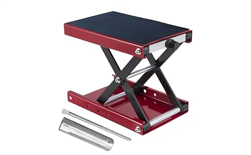 Sollevatore per moto, sollevatore a forbice per moto, in acciaio, portatile, compatto, accessorio rapido per scooter, equitazione, garage, officina, casa e commerciale