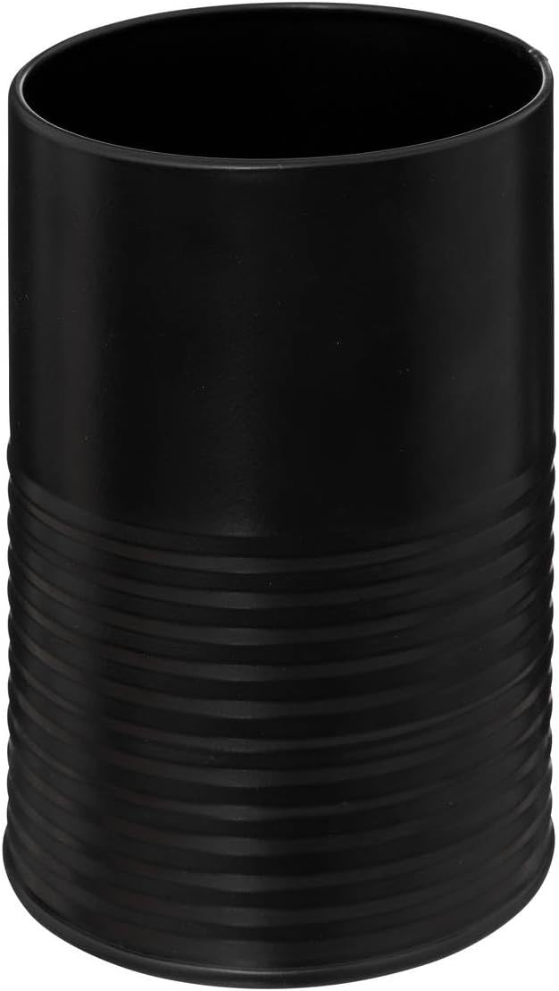 5five Metal Utensil Pot with 7 Accessories Black