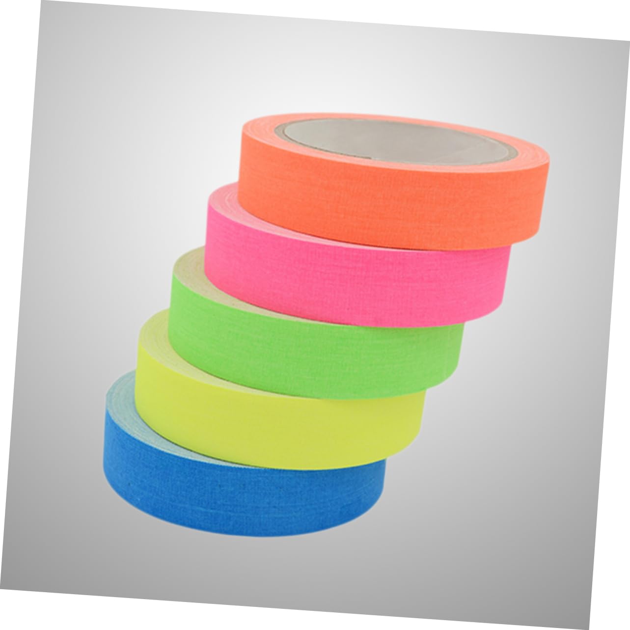STOBOK 5pcs Fluorescent Neon Blacklight Tape Glow Dark Gaffer Tape Bulk for Stage Party Supplies