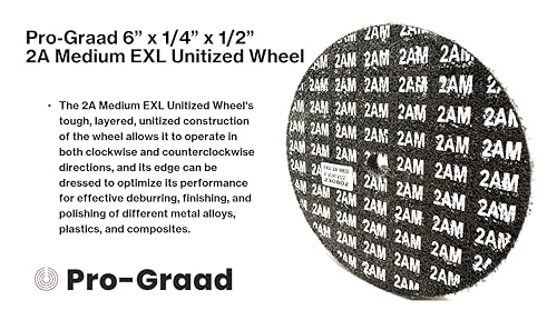 Image of EXL Unitized Wheel, Silicon Carbide, 6 inch Diameter x 1 /4 inch Wide x 1 /2 inch Arbor, 2A Medium | 17498 | (Pack of 1)