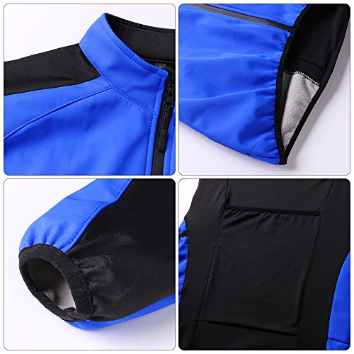 Cigooxm Jaqueta de inverno quente para ciclismo à prova d'água à prova de vento engrossar jaqueta d