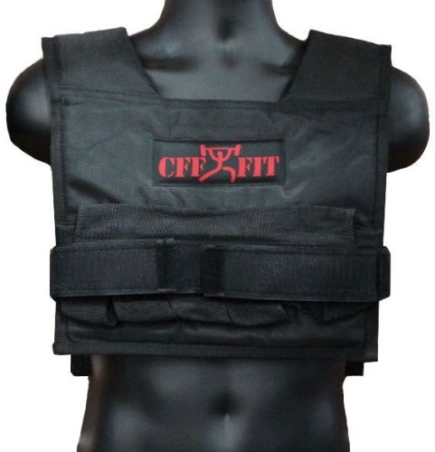 CFF Adjustable Weighted Short Vest 22 Lbs (10 Kg) - Great for Running & Fireman Training