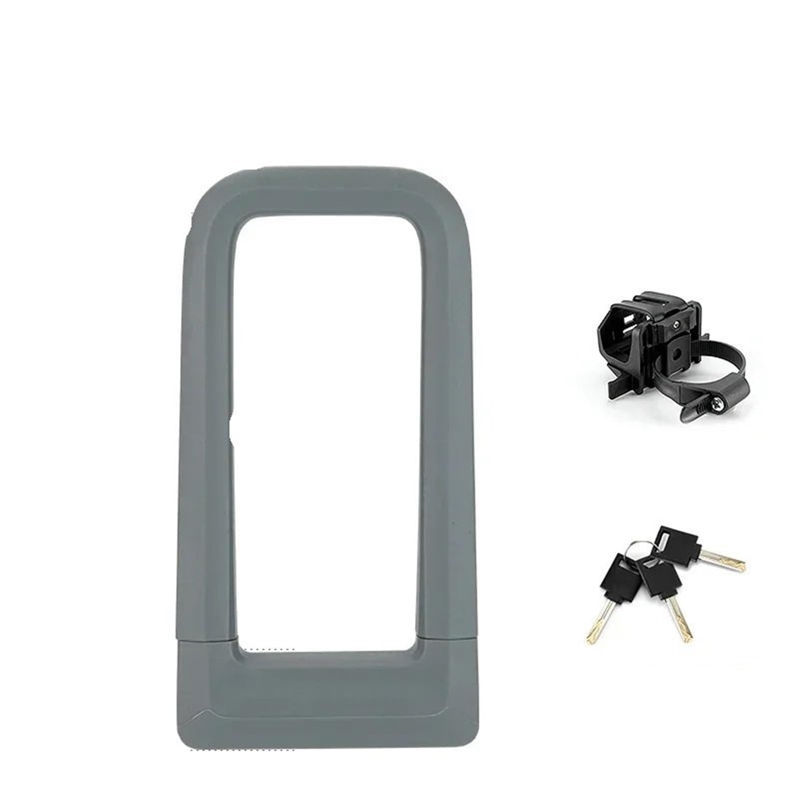 Motorcycle Handlebar Lock Bike Lock Silicone U-Shaped Resistant to Hydraulic Shear Motorcycle Anti-Theft Motorbike Lock Security(RKS626-GR)