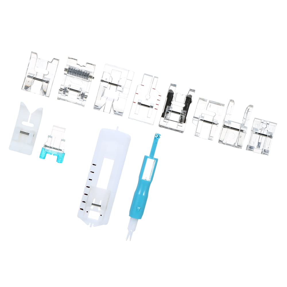 Fafeicy 62 PCS Kit di Piede Presser, Set di Piede di Cucitura in Plastica in Metallo Professionale per la Maggior Parte delle Macchine da Cucire per la Casa con a Bassa Gamba