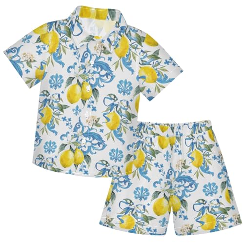 Image of visesunny Little Boys Short Sleeve T-Shirt Beach Shirts for kids children Casual Shorts Set Summer Clothes Outfits