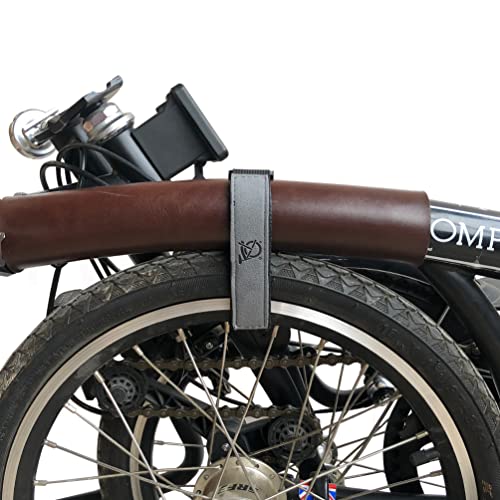 TWTOPSEブロンプトン折りたたみ自転車用自転車フレームホイール固定ストラップfor Brompton、ナイロンサイクリングパンツストラップ1ペア (グレー)