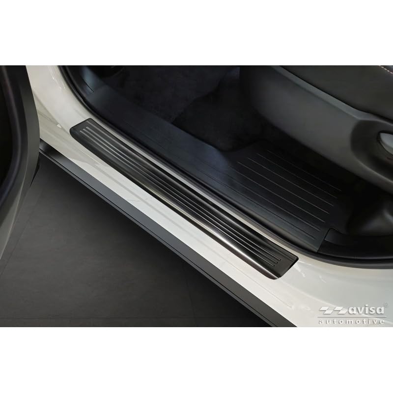 Seuils de portes inoxydable noir Mazda CX-80 finition Lines exclusive - 4