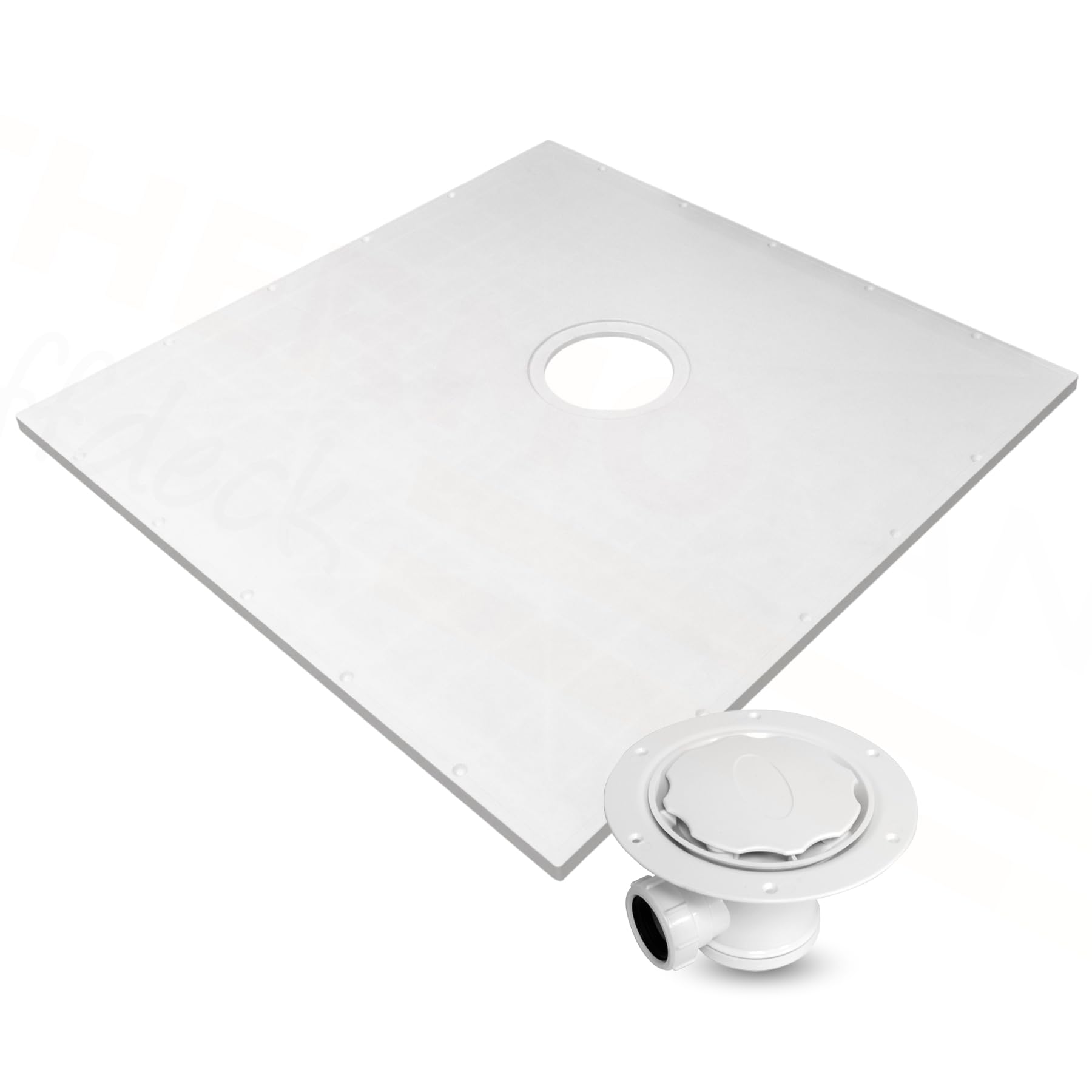 Thermopanel Tuffdeck Shower Tray Floor Formers for Vinyl Floors - 1150 x 770 x 22mm with Waste