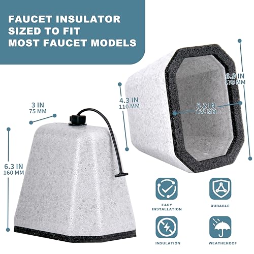 image for MANUMARINE Outdoor Faucet Covers for Winter Freeze Protection, Foam Sp