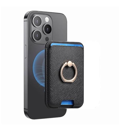 FFWTPY Tarjetero Adhesivo Magnético Soporte Anillo Rotación 360° Porta Tarjetas Teléfono Compatible Smartphones