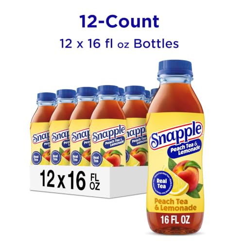 Image of Snapple Peach Tea Lemonade, 16 fl oz, Pack of 12