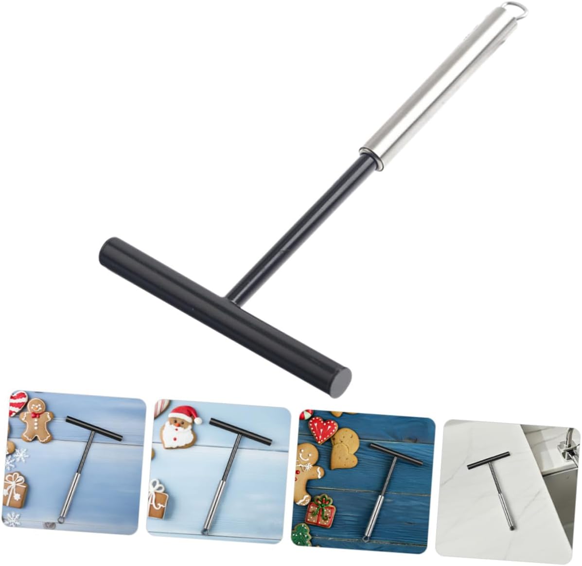 2pcs Stainless Steel Crepe Spreader and Fondant Spatula Set with Ergonomic Handle for Pancake Making and Cake Decorating Baking Tools
