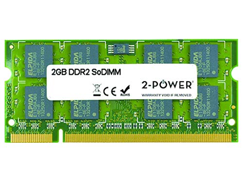 2-Power 2GB DDR2 800Mhz Sodimm Memory - Replaces 2PSPC2800SDMB12G