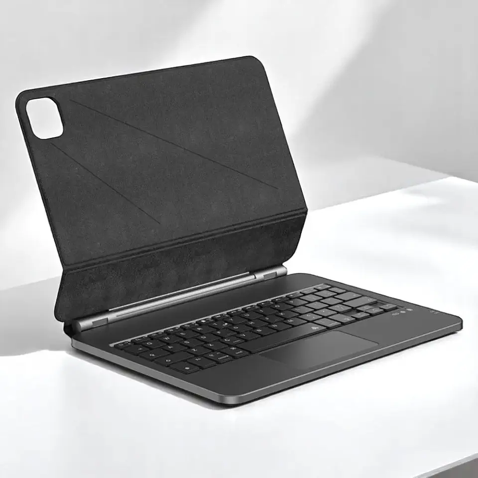 WIWU Magic MK-033 Case Teclado para iPad 10.9" (10ª Geração) – Capa Magnética Protetora, Ângulos Ajustáveis, Teclas Confortáveis, Design Moderno Premium Preto para Trabalho e Estudo