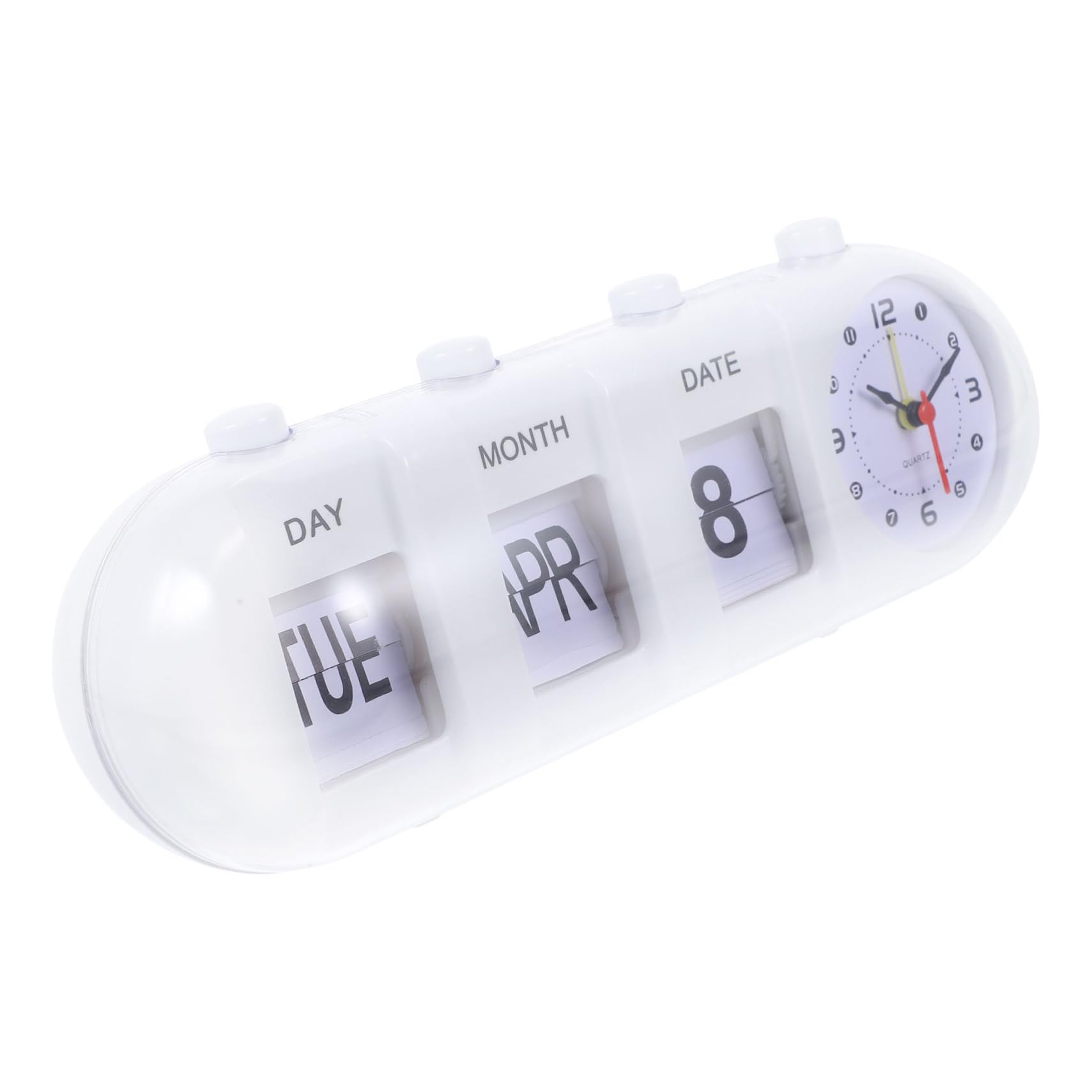 DECHOUS Calendario Perpetuo da Tavolo Rotazione Manuale delle Pagine Display Digitale Design Elegante in Abs Resistente senza Batterie