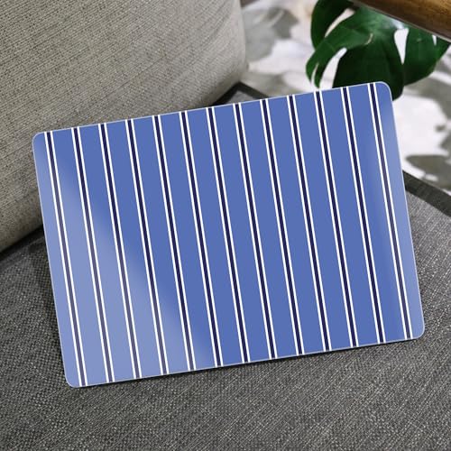Image of MEEgoodo for M5 /M4 /M3 /M2 MacBook Air 15 inch Case 2026 2025 2024 2023, Case Fit Model (A3448 /A3241 /A3114 /A2941) for MacBook Air 15.3 inch, Blue and White Stripes