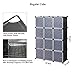UNICOO - Multi Use DIY Plastic 12 Cube Organizer, Wardrobe Boxes, Storage Cabinet, Wardrobe Closet Bookcase, Black with White Door(Regular Cube)
