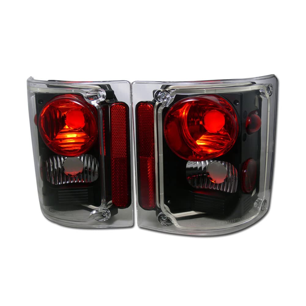 TLAPS 7422446918993 Compatible With 1973-1986 Chevy GMC C10 C/K Pickup/Suburban / 1973-1991 Blazer K5 Jimmy Black Housing Altezza Tail Lights