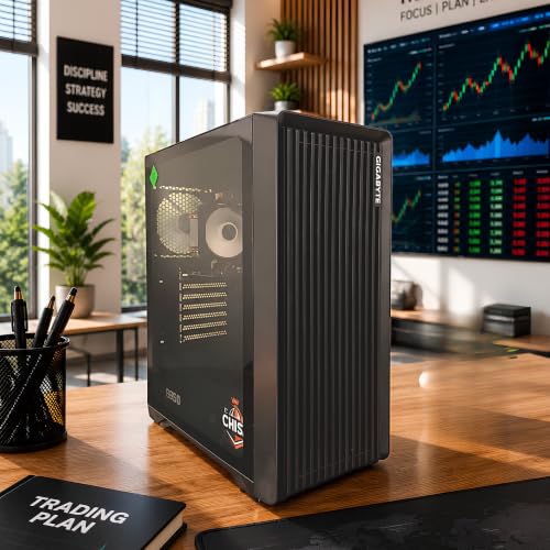 Image of CHIST 4 Display Trading PC | Xeon E5-2686 V4 | 16GB DDR4 RAM | 512GB NVMe SSD | GT 740 4GB 4 HDMI GPU | Windows 11 PRO (ONLY CPU)
