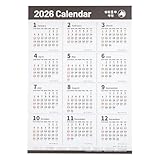 【2026年度版 カレンダー】 ナカバヤシ FSC-MX／壁貼り年間カレンダー2026ポスター／四六4切 COC-CLP-B3-26