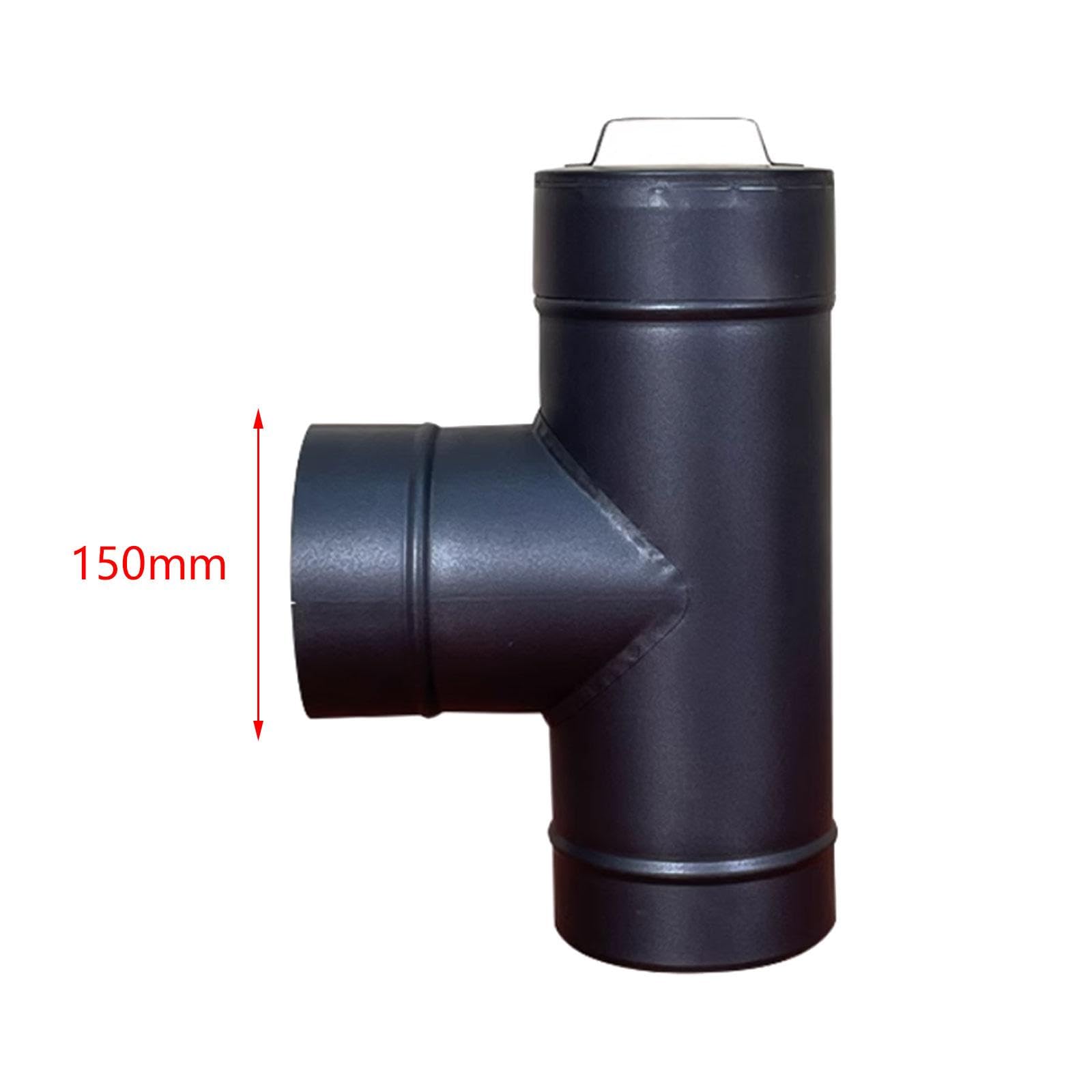 Ofenrohr Abgasrohr, Durchmesser 150 Mm, Tragbarer Heizzeltofen Adapter, T Stück, Kaminrohr für Camping, Wandern, Brenner