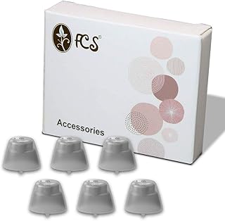 FCS Pack of 6 (Medium Closed) Click Sleeve for Signia Silk 1PX CIC Hearing Aid.