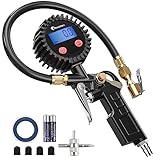 AWELTEC エアゲージ デジタル式エアチャックガン 高精度 空気入れ 空気抜き 空気圧ゲージ 空気圧計 米式バルブ対応 自動車/オートバイ/自転車/トラックなど