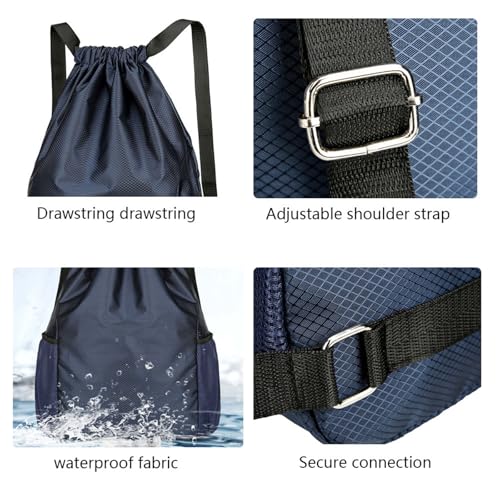 Sac à dos résistant à l'eau léger avec cordon de serrage Oxford - 3