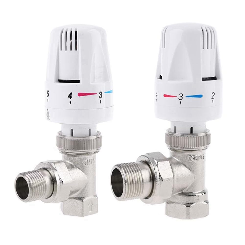 Vanne de régulation thermostatique G1/2 en cuivre pour radiateur et chauffage