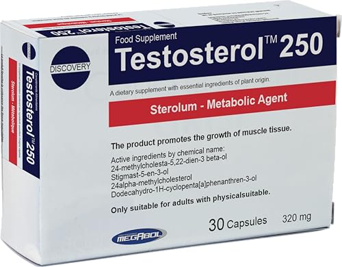 Megabol - Testosterol 250 | Natürliche Unterstützung für Testosteronproduktion und Muskelaufbau - 30 Kapseln