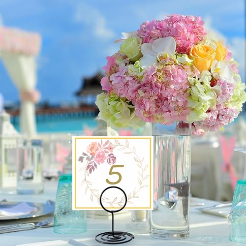Image of Table Number Holders, 26PCS Place Card Holder, Photo Holder (2 inch Black) | Picture Holder, Cards Stand Name Menu Clips, Small Size Table Sign Card Holder for Centerpieces Wedding Birthday Party