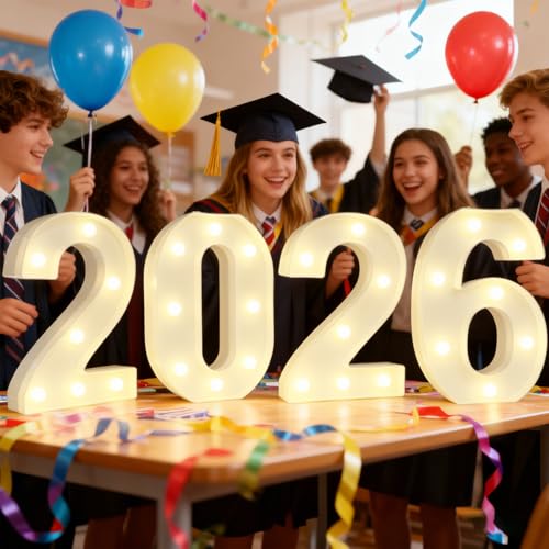 Pooqla Light Up Numbers 2026, Giant Marquee Numbers for New ...