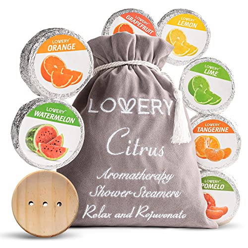 Essential Oil Shower Steamer Set, Vaporizing Shower Tablets With Holder, 7 Shower Bombs In Citrus Flavors, Aromatherapy Shower Steamers, Vapor Steam For Daily Use, Relaxation Gifts For Women #TOP16